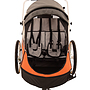 Wike - Cykelvagn Dubbel Premium - Orange/Grey
