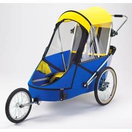 Wike - Cykelvagn Large Speciella Behov (jogging + Stroller) - Blue/Yellow