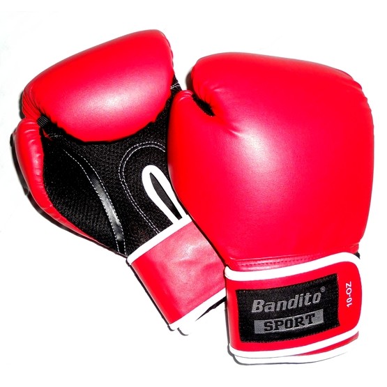 Bandito Sport - Boxningshandske - Svart/Röd 10 Oz