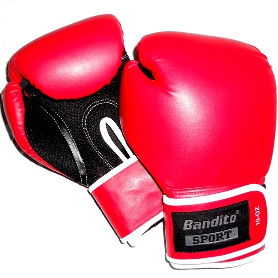 Bandito Sport - Boxningshandske - Svart/Röd 12 Oz