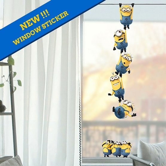 Fönsterstickers - Minionerna - Hängande