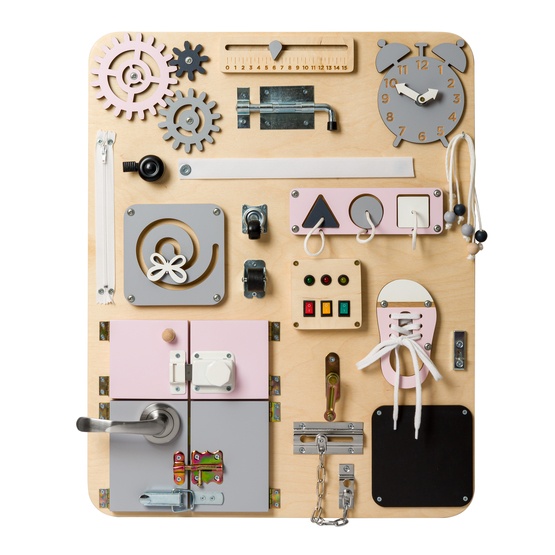 Woobiboo Woobiboard Plus - Natur Med Rosa